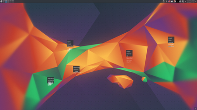 Screenshot of the default appearance of Plasma 5 desktop widgets.